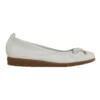 Barton Flat Shoes In White Leather