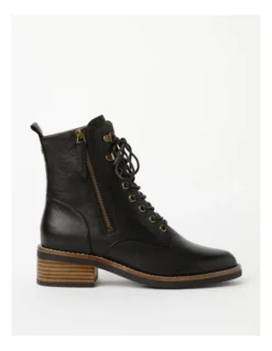 River Black Leather Boot