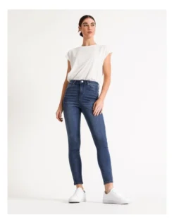 Olivia High Rise Skinny Jean Portland Mid Blue