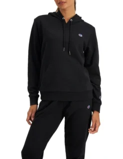 Champion Lightweight Terry Hoodie In Black