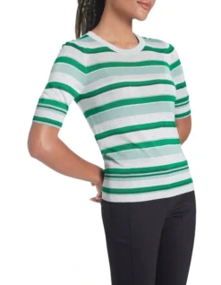 Beca Stripe Knit Green Multi
