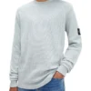 Calvin Klein Jeans Monogram Badge Waffle Long Sleeve Tee Light Grey Heather 2 Calvin Klein Jeans Monogram Badge Waffle Long Sleeve Tee Light Grey Heather -Myer Fashion Store 891471610 1 720x928