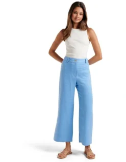 Forever New Indigo Wide Leg Linen Pants Blue Day -Myer Fashion Store 894237850 5 720x928