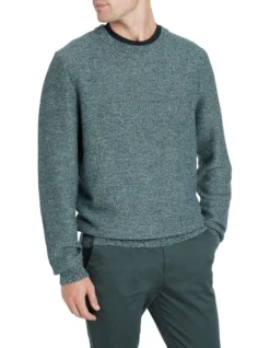 Grain Crew Knit Dark Aqua