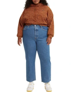 Ribcage Straight Ankle Jeans Jazz Pop Blue