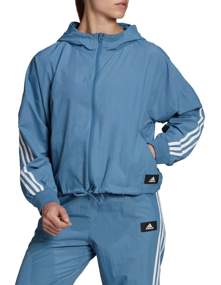 ADIDAS Future Icons Woven Windbreaker Jacket Blue 3 ADIDAS Future Icons Woven Windbreaker Jacket Blue