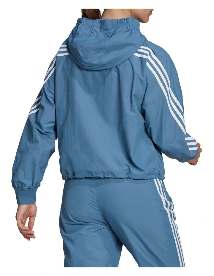 ADIDAS Future Icons Woven Windbreaker Jacket Blue 4 ADIDAS Future Icons Woven Windbreaker Jacket Blue - Image 2
