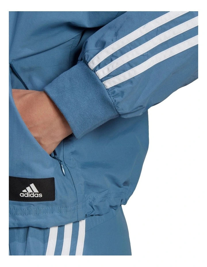 ADIDAS Future Icons Woven Windbreaker Jacket Blue 6 ADIDAS Future Icons Woven Windbreaker Jacket Blue - Image 4