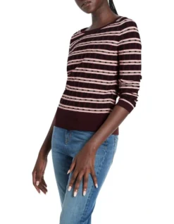 Freda Jacquard Knit Blackberry