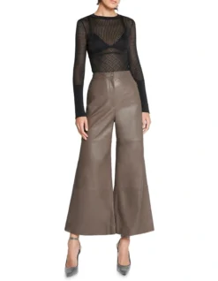 Strider Relaxed Fit Leather Pant Smog