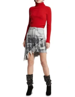 Locking Eyes Cashmere Rollneck Knit Scarlet