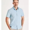 Oak Hill Print Short Sleeve Shirt In Light Blue -Myer Fashion Store 899104330 1 720x928