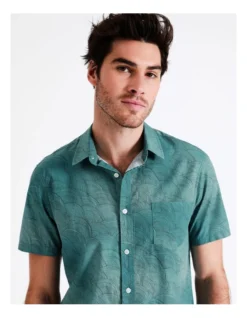 Warlukurlangu Artist Seed Dreaming Short Sleeve Print Shirt In Green -Myer Fashion Store 899220070 2 720x928