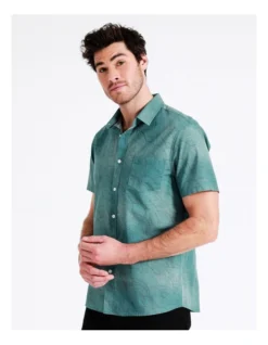 Warlukurlangu Artist Seed Dreaming Short Sleeve Print Shirt In Green -Myer Fashion Store 899220070 3 720x928