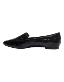 Leoni Black Croc Print Flat Shoes -Myer Fashion Store 900445420 3 720x928