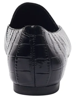 Leoni Black Croc Print Flat Shoes -Myer Fashion Store 900445420 5 720x928