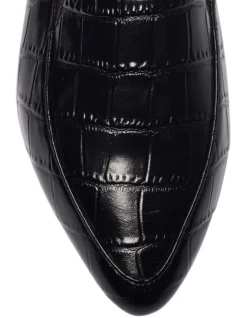 Leoni Black Croc Print Flat Shoes -Myer Fashion Store 900445420 7 720x928