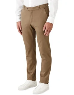 Cambridge Modern Fit Gerrard Stretch Textured Chino Brown -Myer Fashion Store 900847540 900844210 3 720x928
