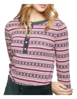 Oxford Nicole Pattern Knit Green/Purple -Myer Fashion Store 902509030 4 720x928
