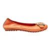 Pentagon Flat Shoes In Orange Leather -Myer Fashion Store 903612340 1 720x928