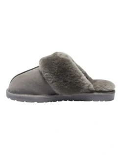 Peggy Grey Suede Slippers -Myer Fashion Store 903719350 3 720x928