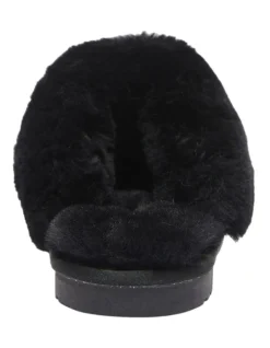 Peggy Black Suede Slippers -Myer Fashion Store 903720070 5 720x928