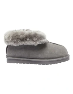 Pixie Grey Suede Slippers