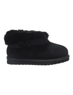 Pixie Black Suede Slippers