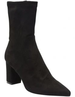 Karly Black Stretch Suede Boots -Myer Fashion Store 903850210 2 720x928