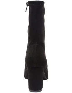 Karly Black Stretch Suede Boots -Myer Fashion Store 903850210 5 720x928