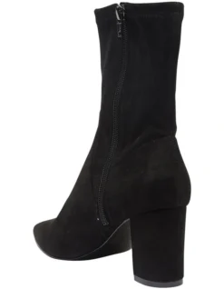 Karly Black Stretch Suede Boots -Myer Fashion Store 903850210 6 720x928