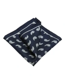 Oxford Paisley Navy Silk Pocket Square -Myer Fashion Store 905628160 2 720x928