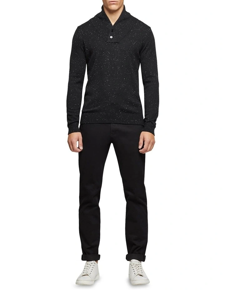 Oxford Digby Donegal Shawl Neck Knit Black 7 Oxford Digby Donegal Shawl Neck Knit Black - Image 5