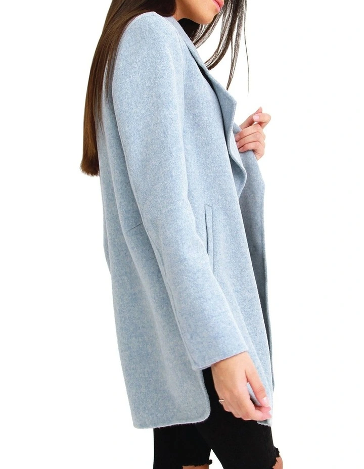 Ex-Boyfriend Wool Blend Oversized Coat Lt Blue 4 Ex-Boyfriend Wool Blend Oversized Coat Lt Blue - Image 2