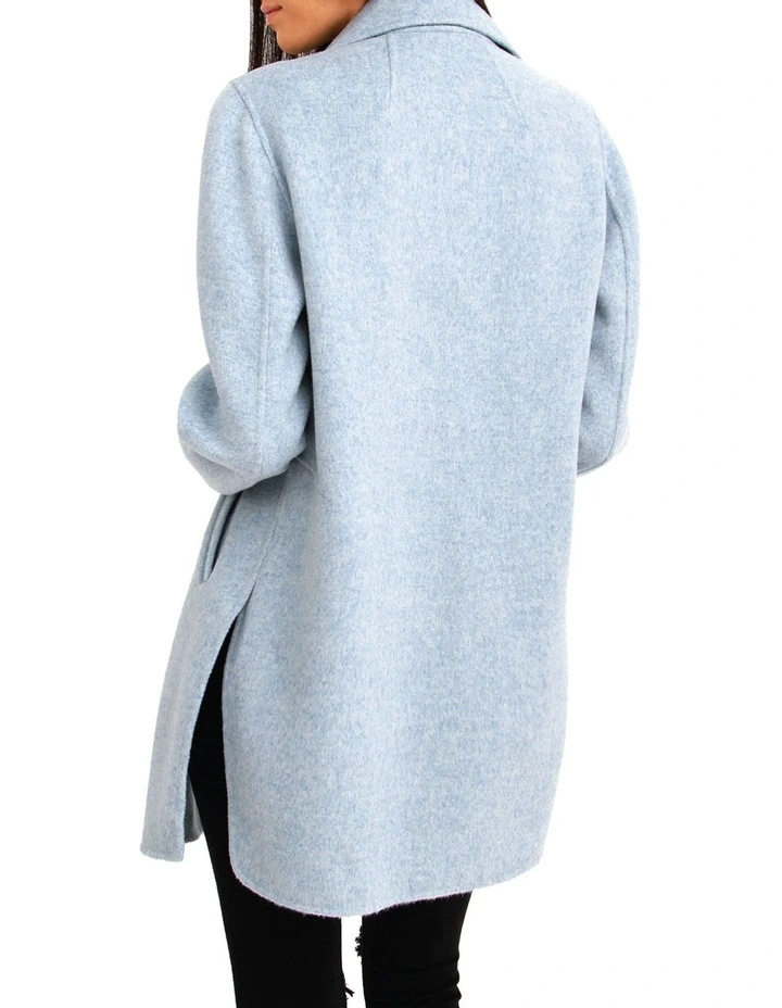 Ex-Boyfriend Wool Blend Oversized Coat Lt Blue 5 Ex-Boyfriend Wool Blend Oversized Coat Lt Blue - Image 3