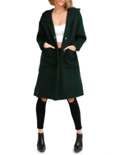 Walk This Way Wool Blend Oversized Coat Dark Green 11 Walk This Way Wool Blend Oversized Coat Dark Green -Myer Fashion Store 906490360 5 720x928