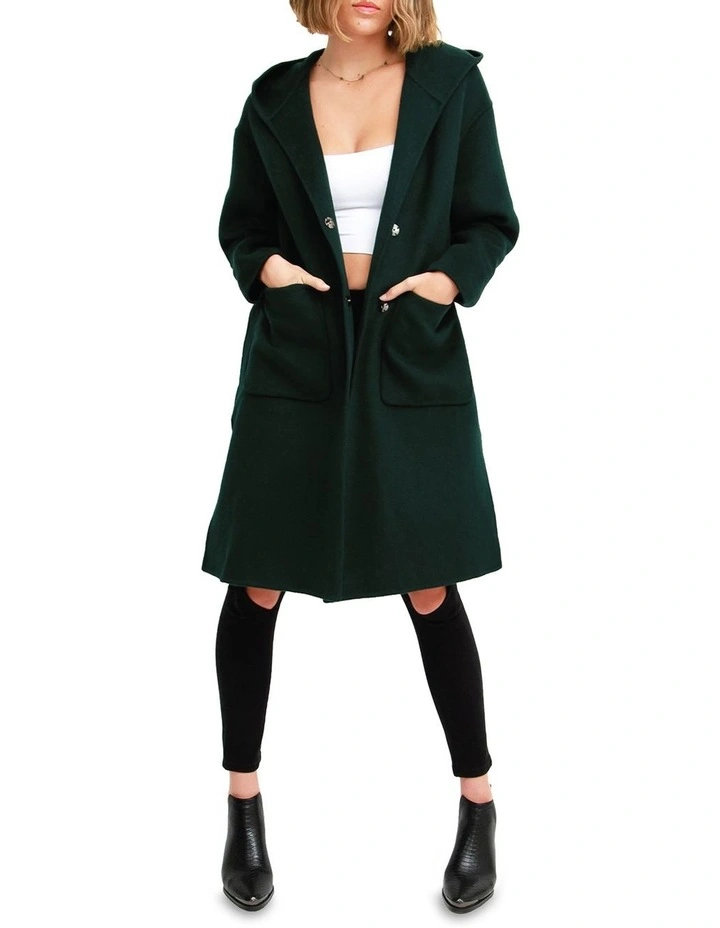 Walk This Way Wool Blend Oversized Coat Dark Green 7 Walk This Way Wool Blend Oversized Coat Dark Green - Image 5