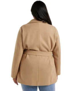 Sarah Wrap Coat Camel -Myer Fashion Store 906875380 906883480 2 720x928