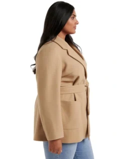 Sarah Wrap Coat Camel -Myer Fashion Store 906875380 906883480 3 720x928