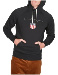 Gant Shield Sweat Hoodie In Black