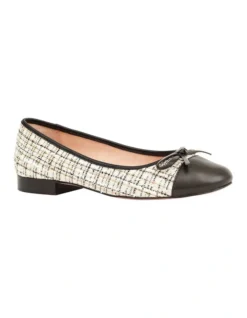 Ana Tweed Ballet Shoes Black/White
