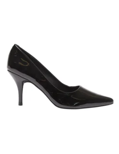 Wendy Black Patent Heeled Shoes