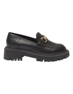 Samuel Black Smooth Flat Shoes