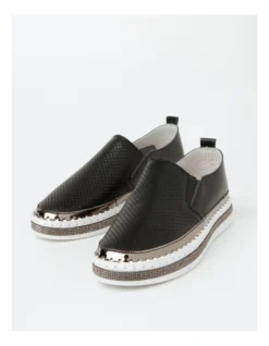 Regatta Chloe Leather Flat Shoes In Black -Myer Fashion Store 908009110 5 720x928