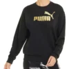 Puma ESS Metallic Logo Crew Sweater Black Gold Foil -Myer Fashion Store 908119630 1 720x928