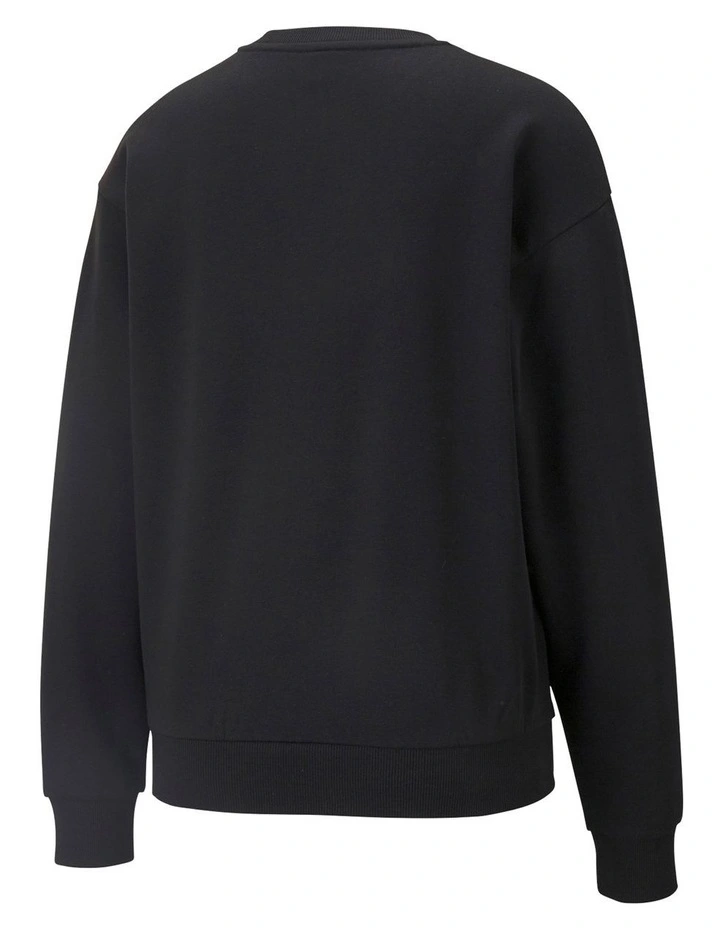 Puma ESS Metallic Logo Crew Sweater Black Gold Foil 7 Puma ESS Metallic Logo Crew Sweater Black Gold Foil - Image 5