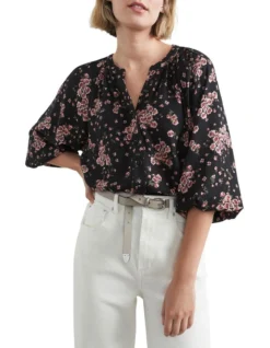 French Connection Floral Button Through Shirt Multi