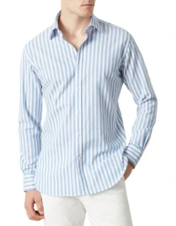 Anderson Stripe Shirt Blue