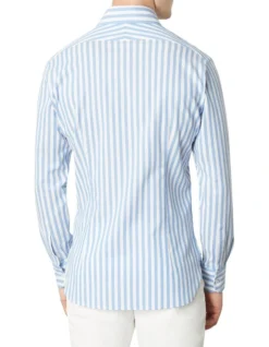 Anderson Stripe Shirt Blue -Myer Fashion Store 909070480 3 720x928