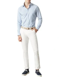 Anderson Stripe Shirt Blue -Myer Fashion Store 909070480 4 720x928